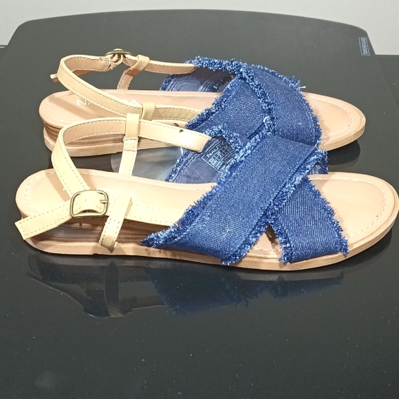Nautica Basin Blue Denim Slingback Cute Sandal Women's Size 6.5 - Picture 5 of 10